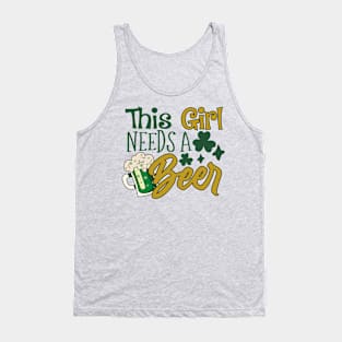 St Patrick's Day Woman's Beer Drinking Tank Top